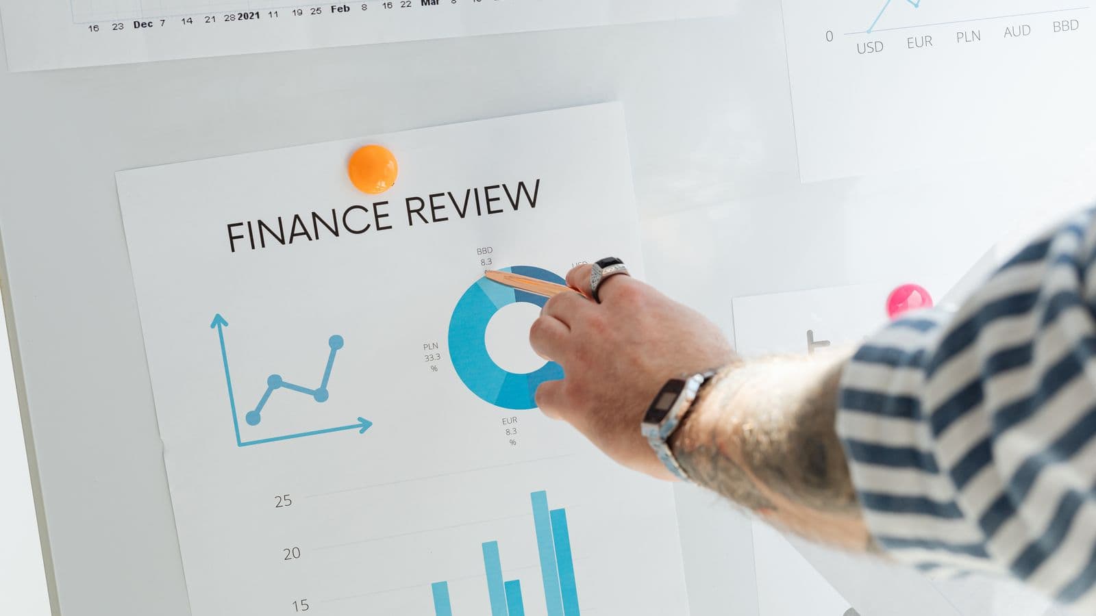 Document de rapport de gestion avec des graphiques financiers lors d'une réunion d'affaires en Belgique